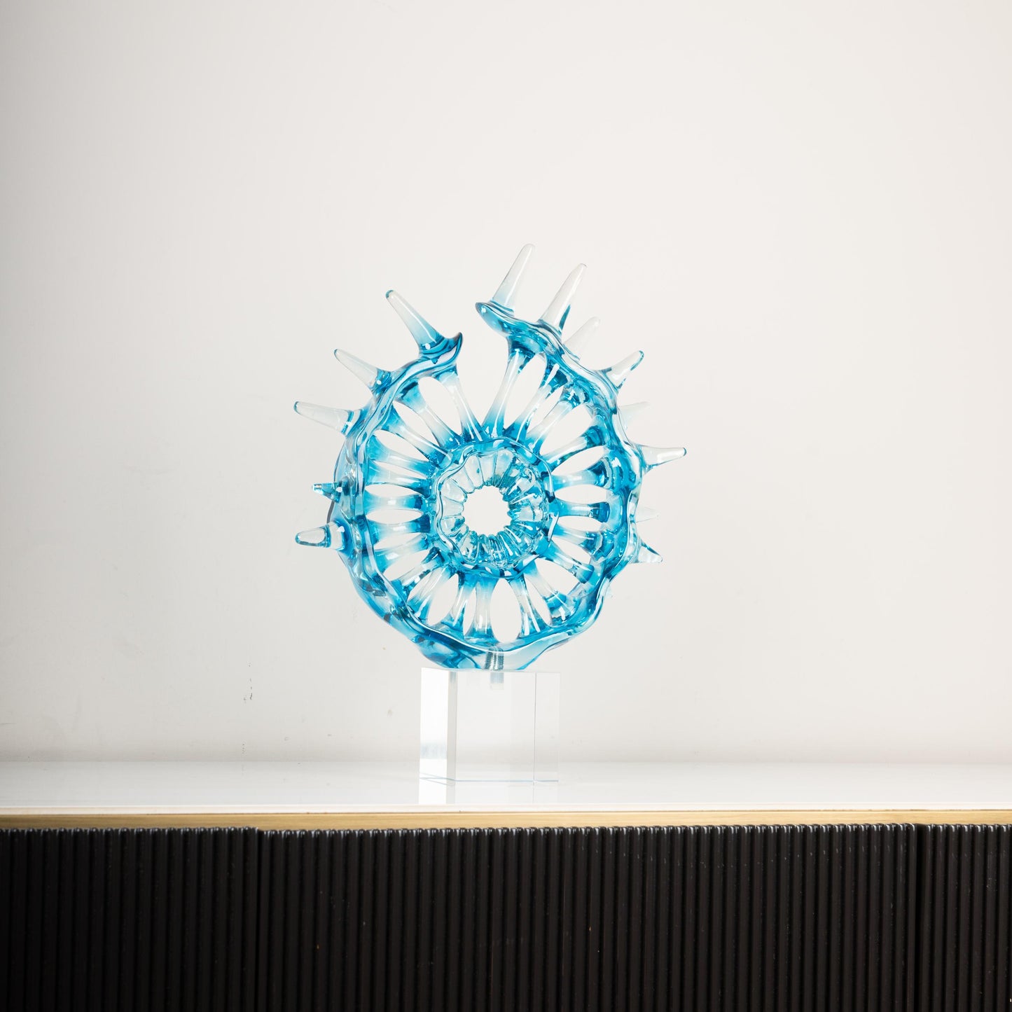 Azure Crystal Art Sculpture