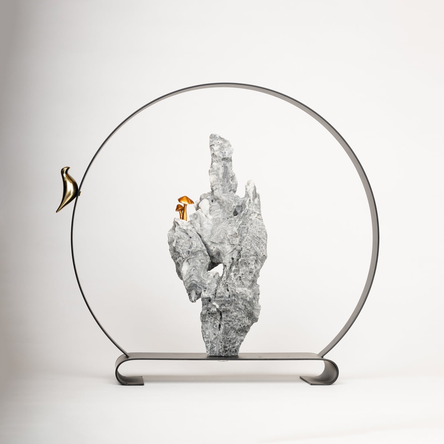 Summit Serenity Metal & Resin Sculpture – Set of 2
