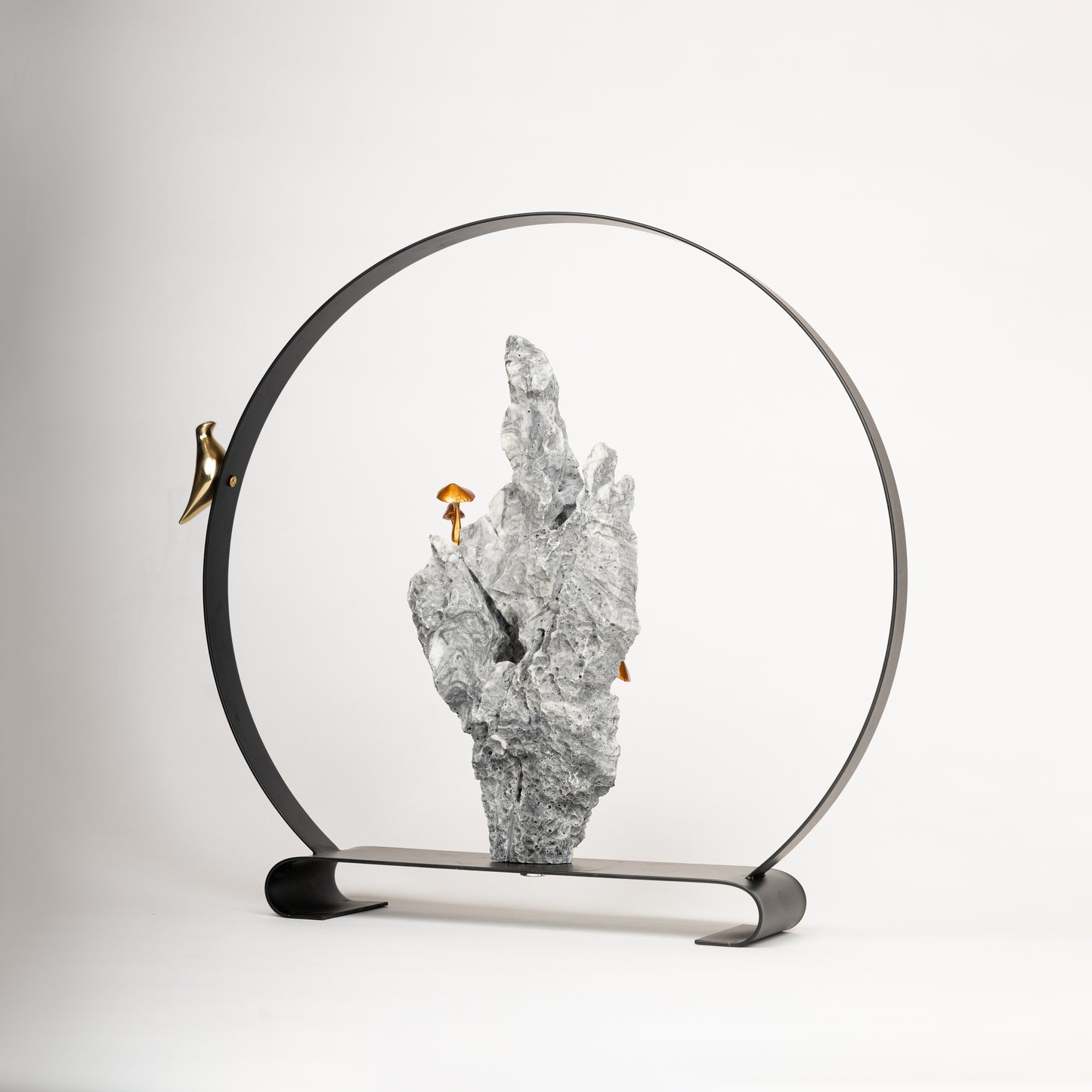 Summit Serenity Metal & Resin Sculpture – Set of 2