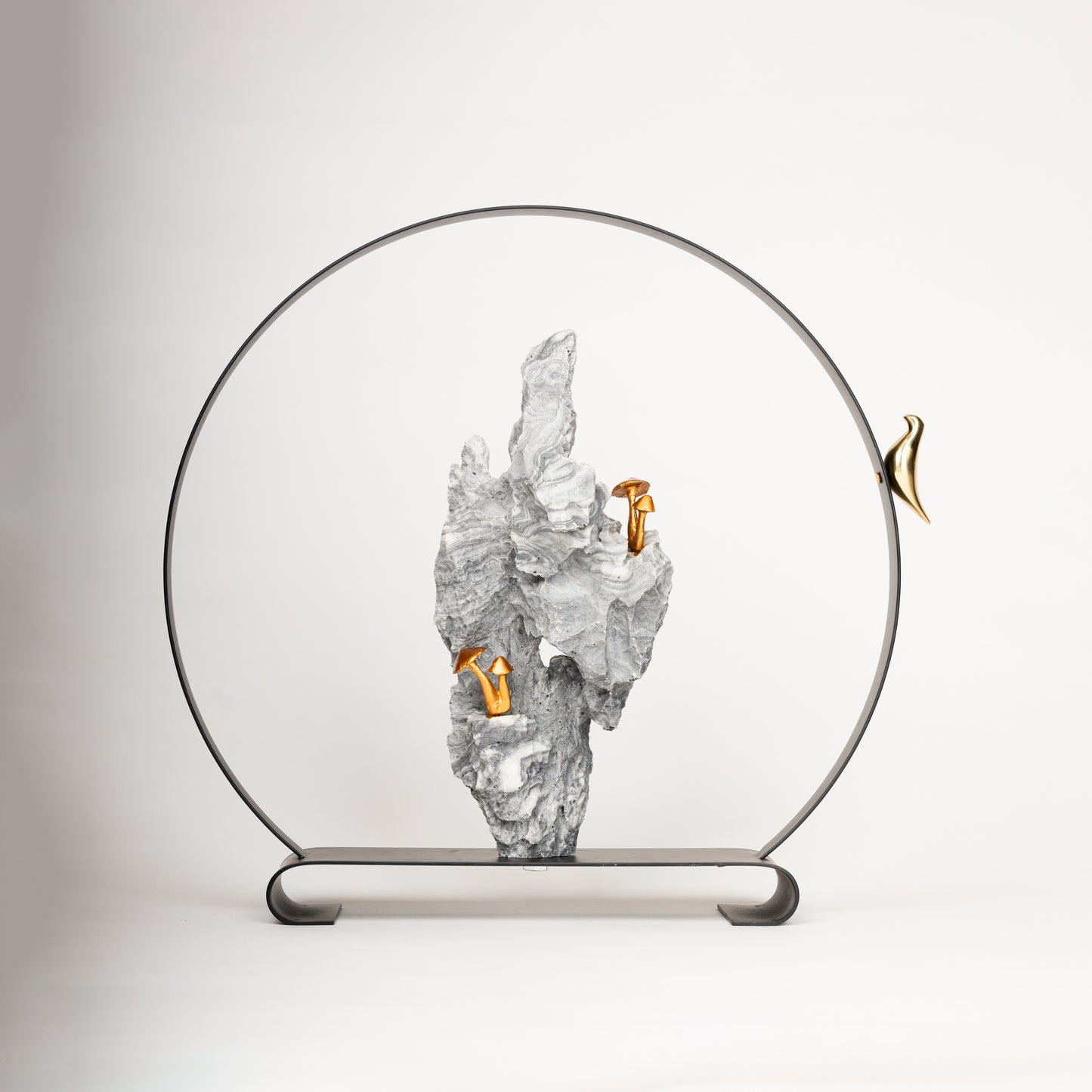 Summit Serenity Metal & Resin Sculpture – Set of 2