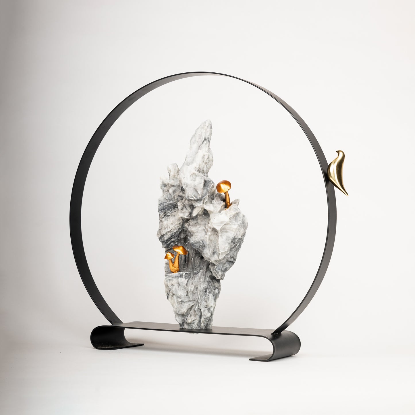 Summit Serenity Metal & Resin Sculpture – Set of 2
