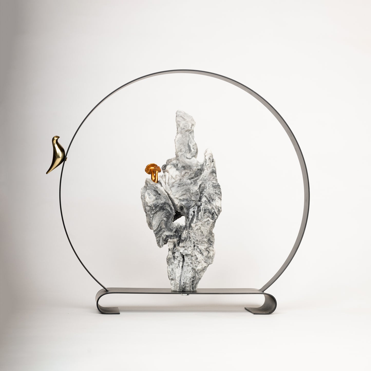 Summit Serenity Metal & Resin Sculpture – Set of 2