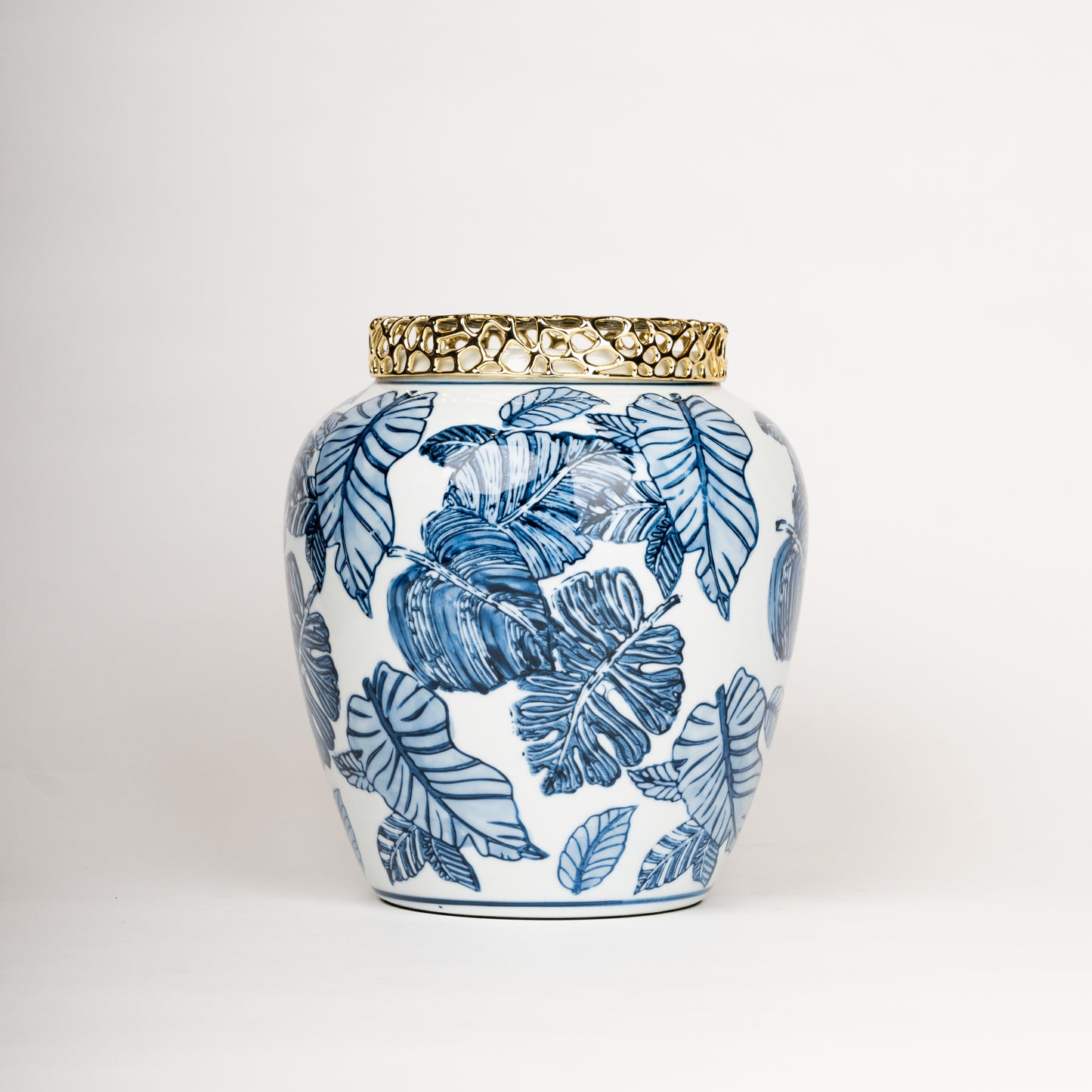 Azure Elegance Ceramic Jars – Set of 2
