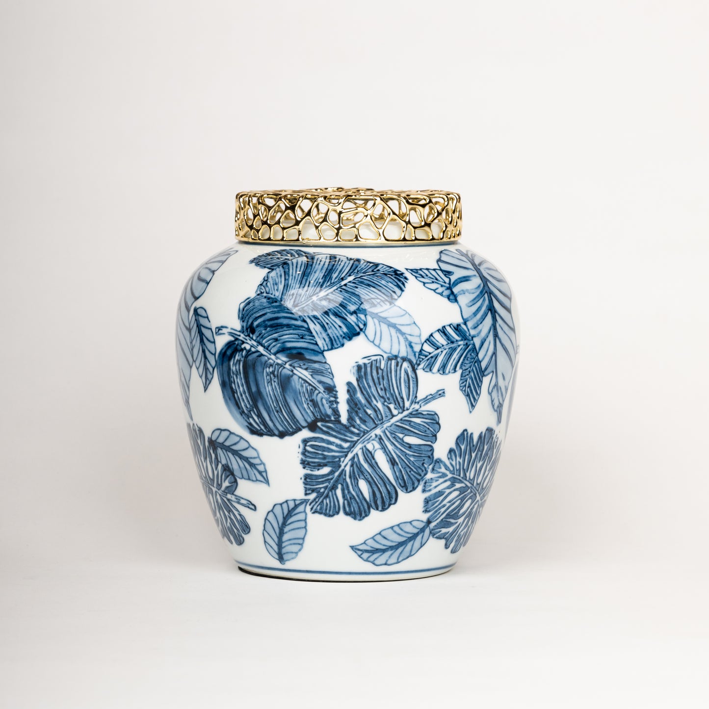 Azure Elegance Ceramic Jars – Set of 2