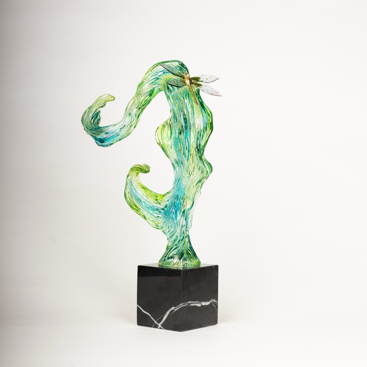 Serene Flow Glass Sculpture – Set of 2