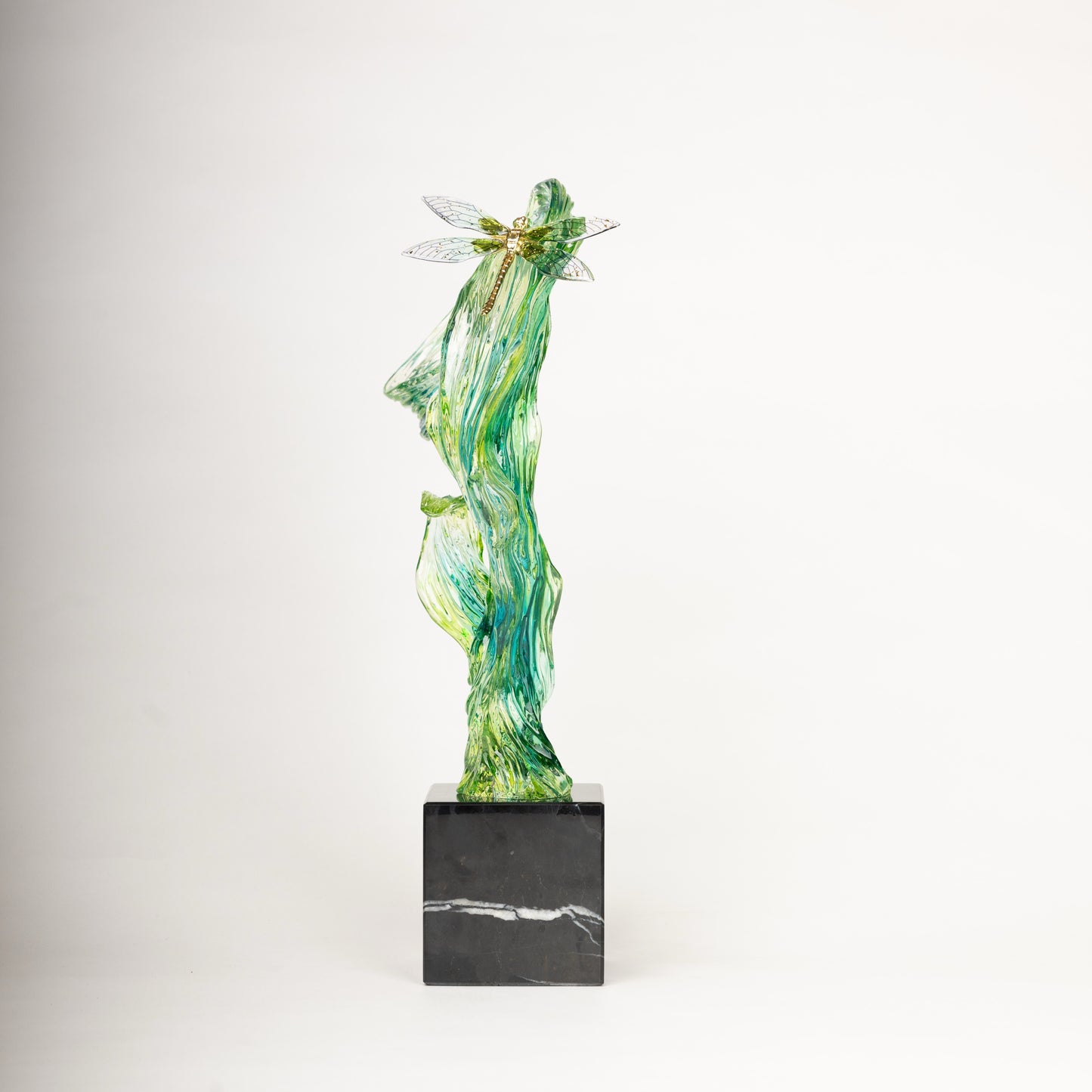 Serene Flow Glass Sculpture – Set of 2