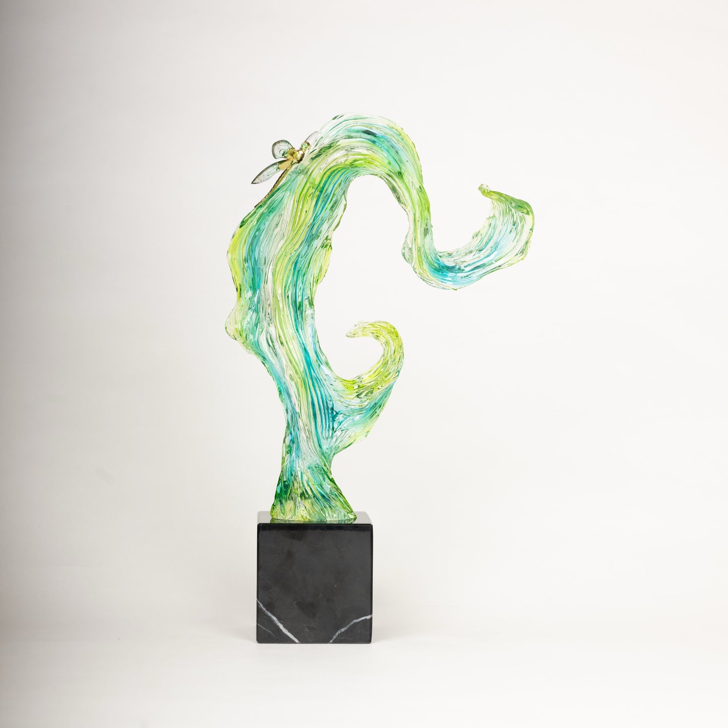 Serene Flow Glass Sculpture – Set of 2