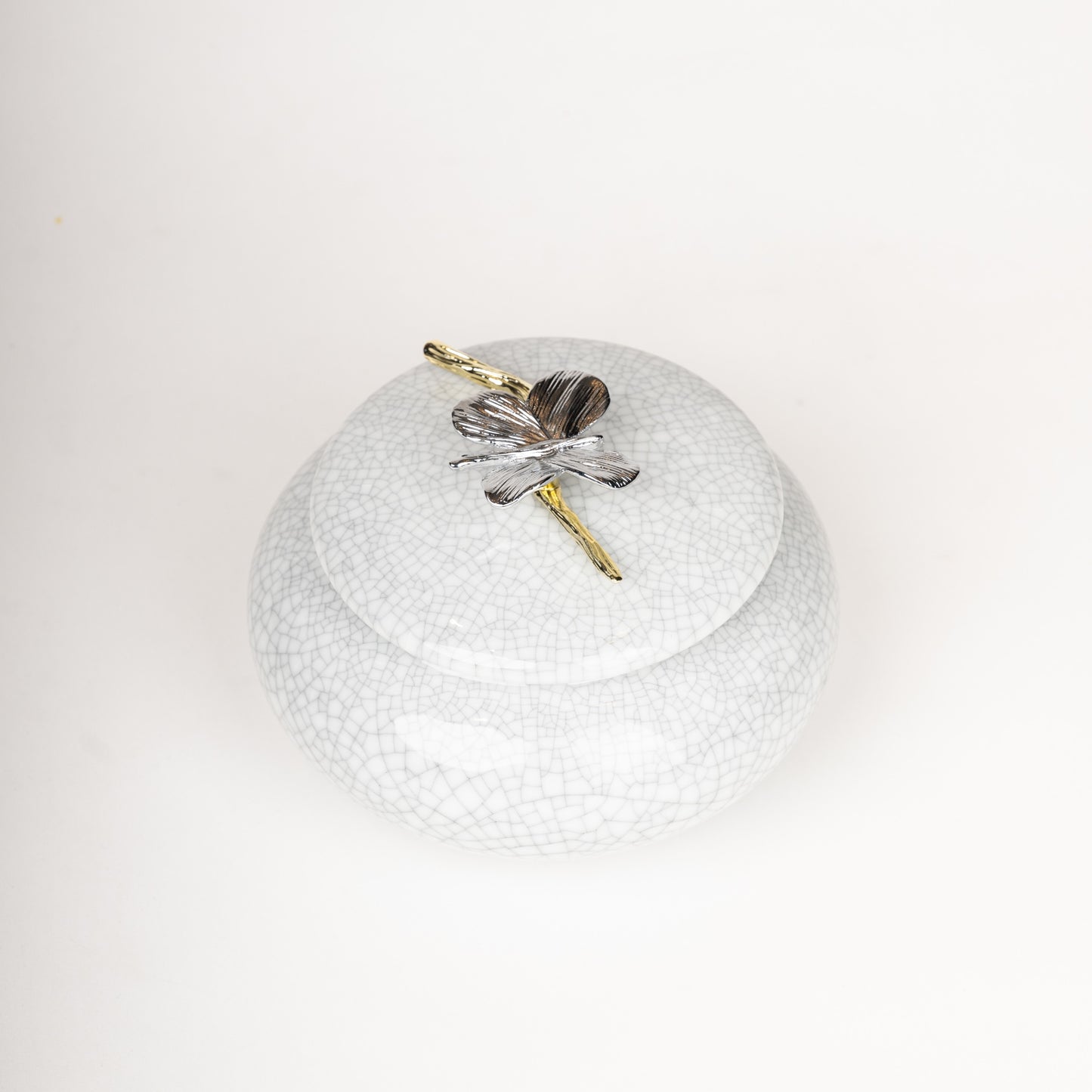 Textured Ceramic Jar Set with Dragonfly Lid