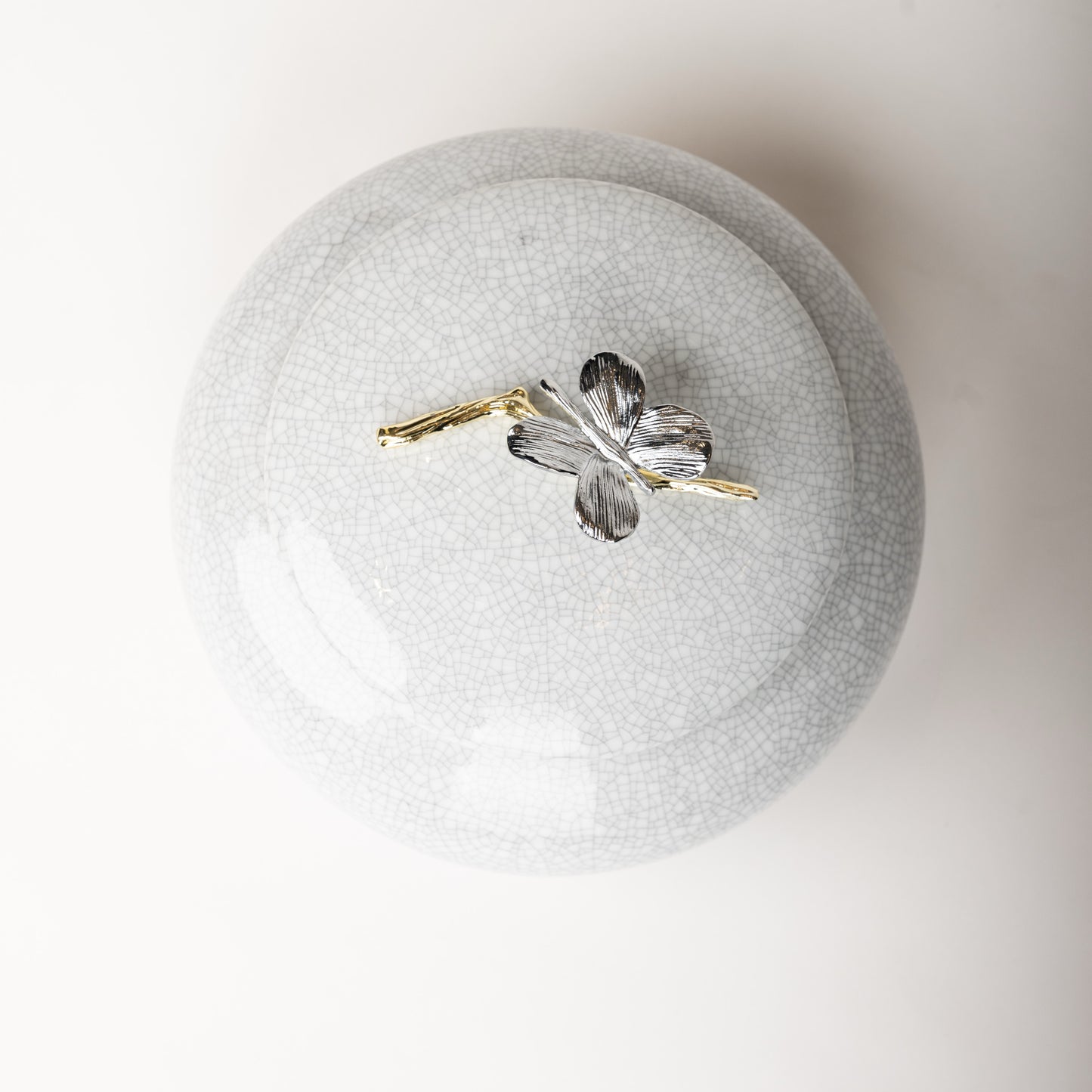 Textured Ceramic Jar Set with Dragonfly Lid