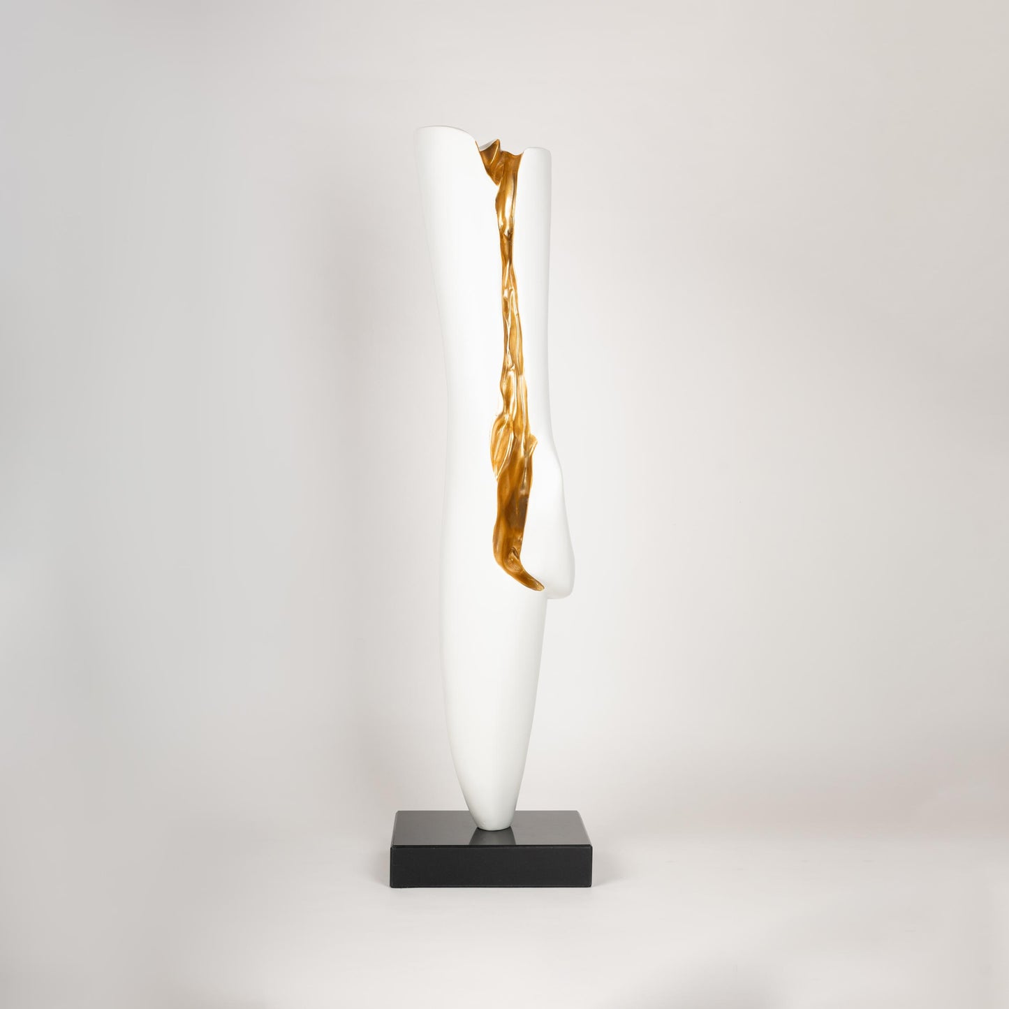Abstract White and Gold Sculpture