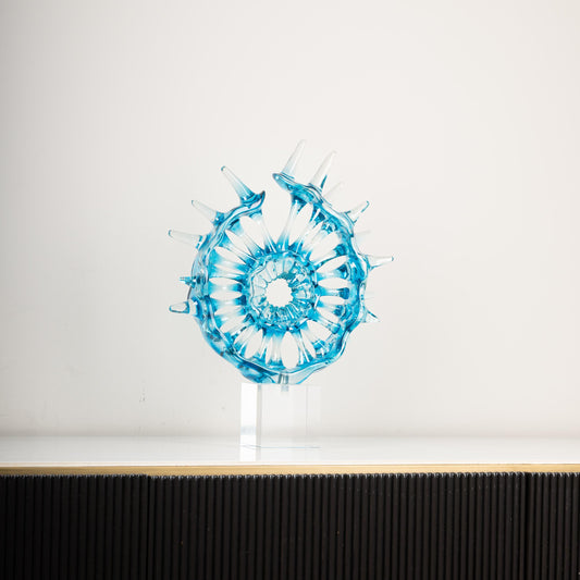 Azure Crystal Art Sculpture