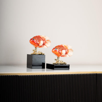 Regal Gold Fish Sculpture Set