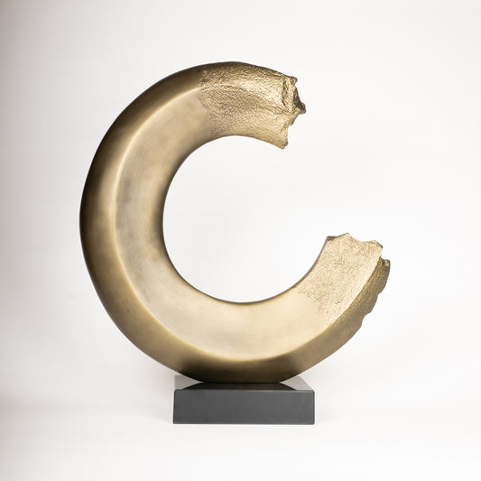 Golden Eclipse Sculptural Art