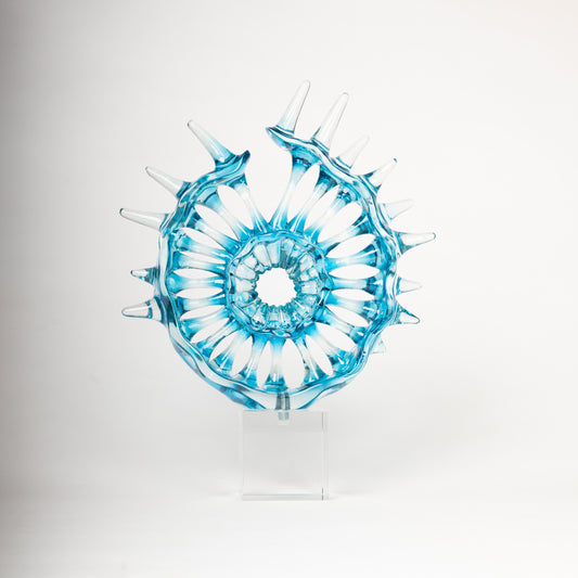 Azure Crystal Art Sculpture