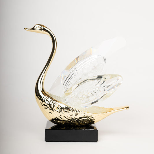 Elegant Crystal Swan Figurine