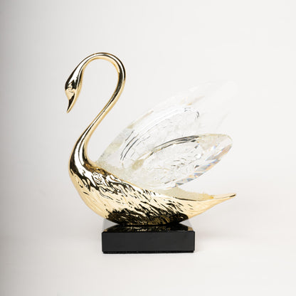 Elegant Crystal Swan Figurine