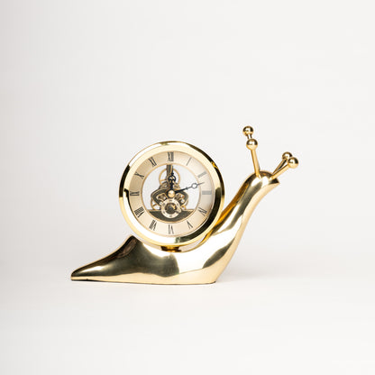 Golden Snail Clock-Upright