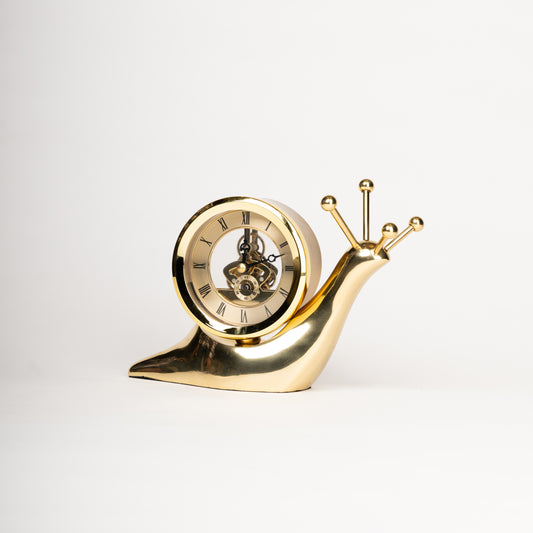 Golden Snail Clock-Upright