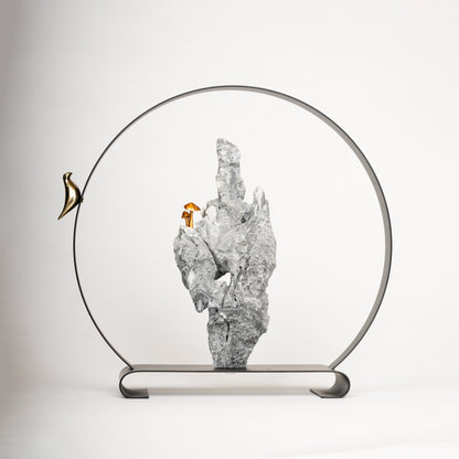 Summit Serenity Metal & Resin Sculpture – Set of 2