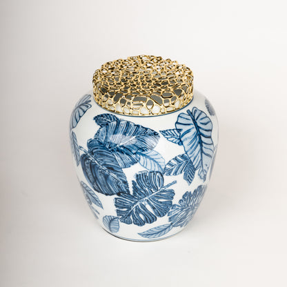 Azure Elegance Ceramic Jars – Set of 2