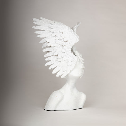 Winged Serenity Sculptural Bust