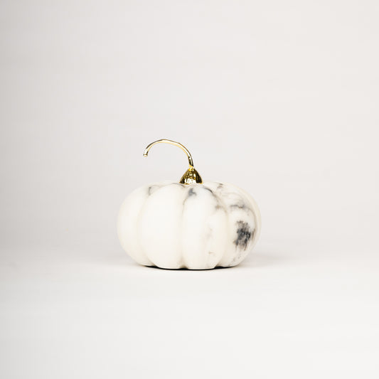 Classic Marble Pumpkin Decor Set
