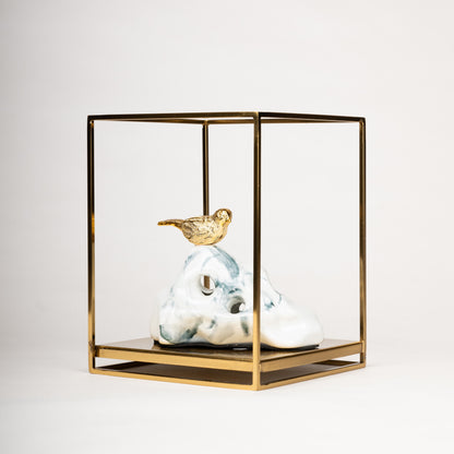 Serenity Cove – Artistic Bird & Rock Sculpture