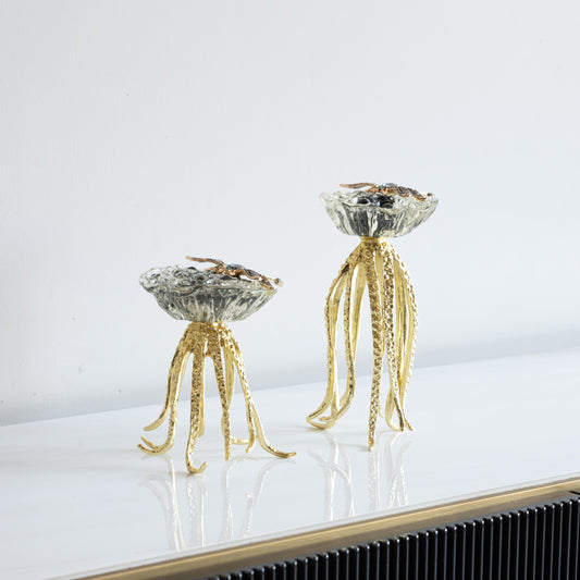 Golden Jellyfish Sculptures